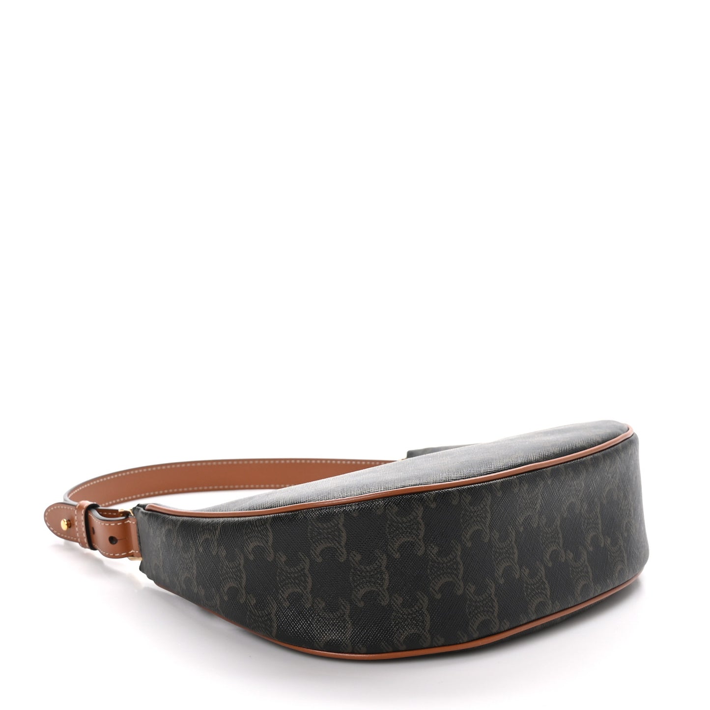 Triomphe Canvas Calfskin Ava Shoulder Bag Tan