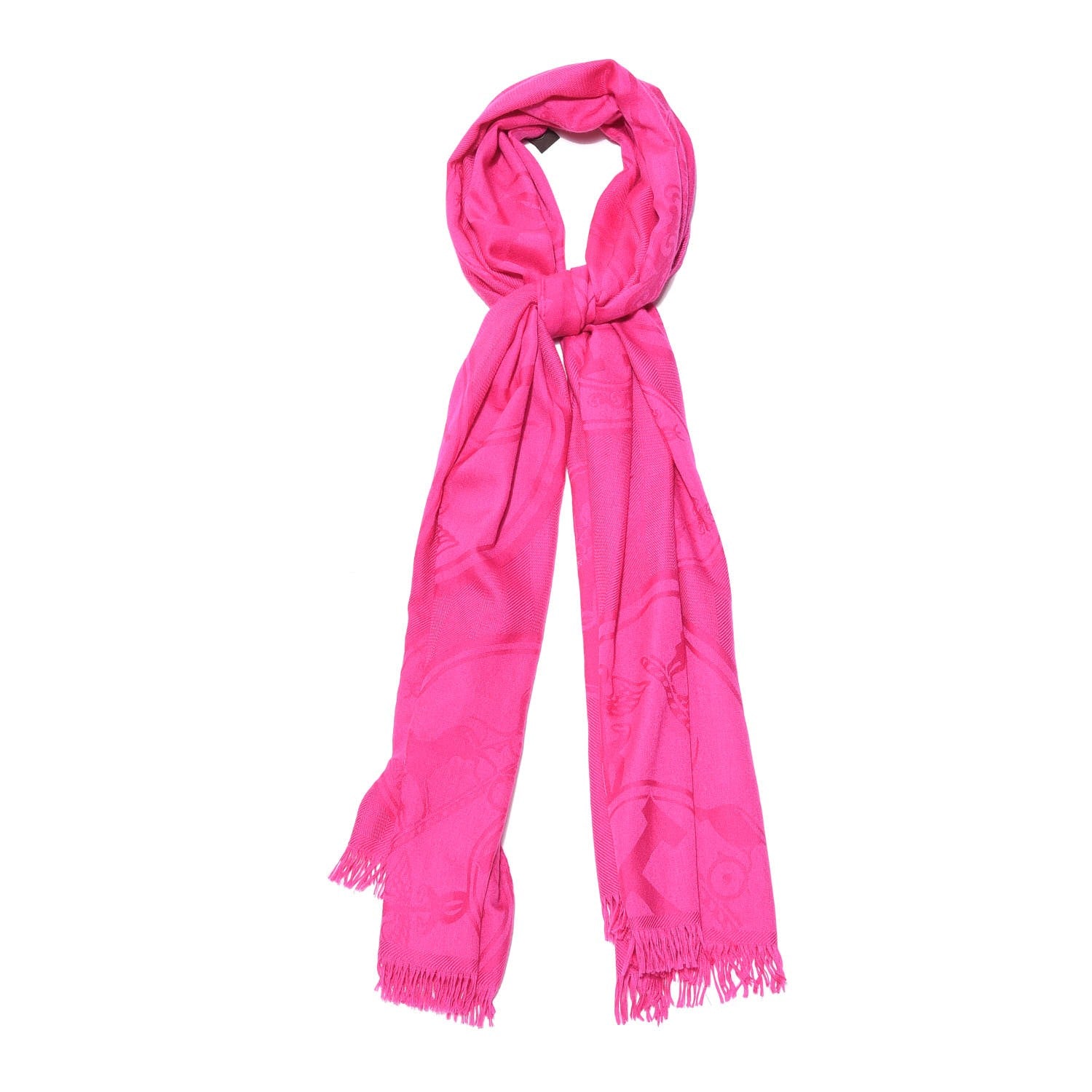 Hermes Cashmere Silk New Libris Stole Rose Indien 1 of 4