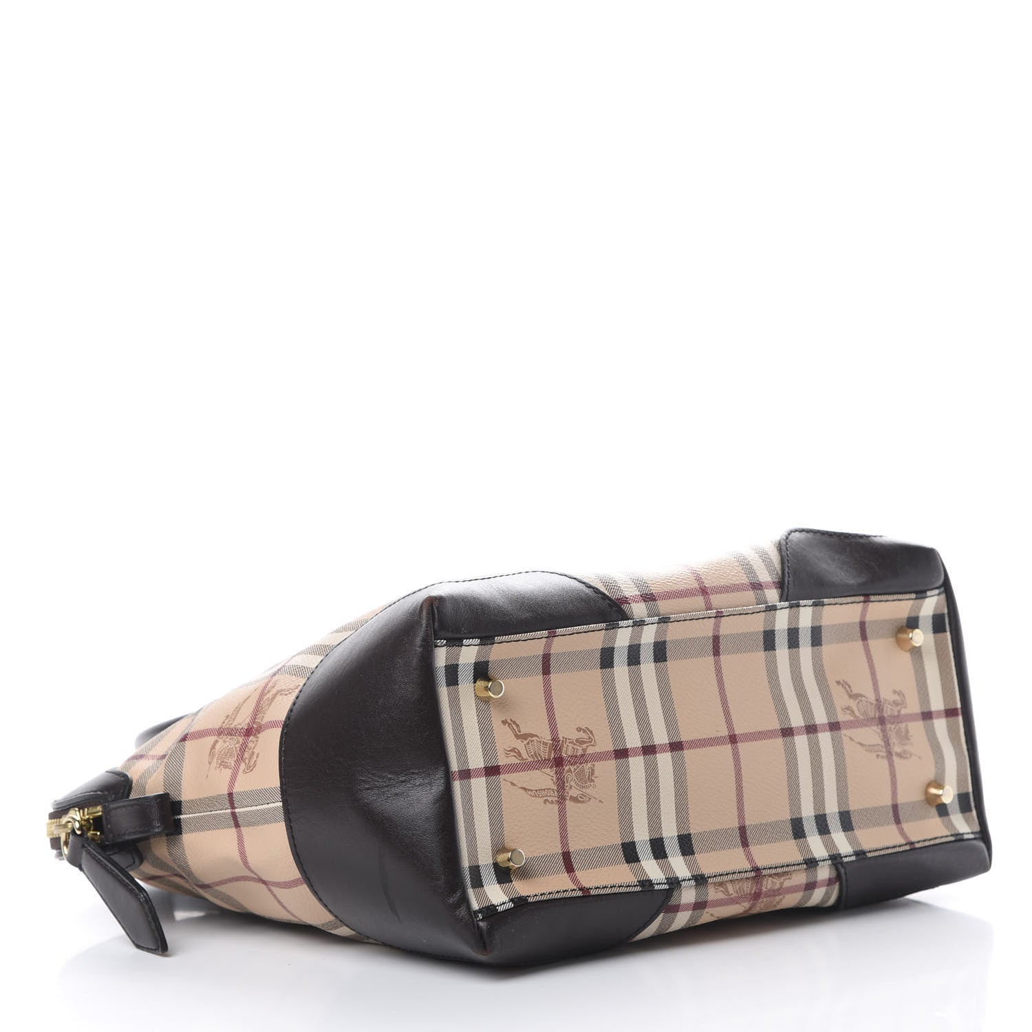 Burberry Haymarket Check Medium Primrose Tote Chocolate 3 of 15