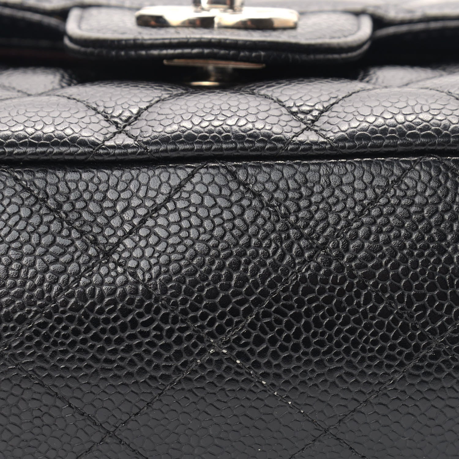 Chanel Caviar Quilted Medium Double Flap Black 10 of 16