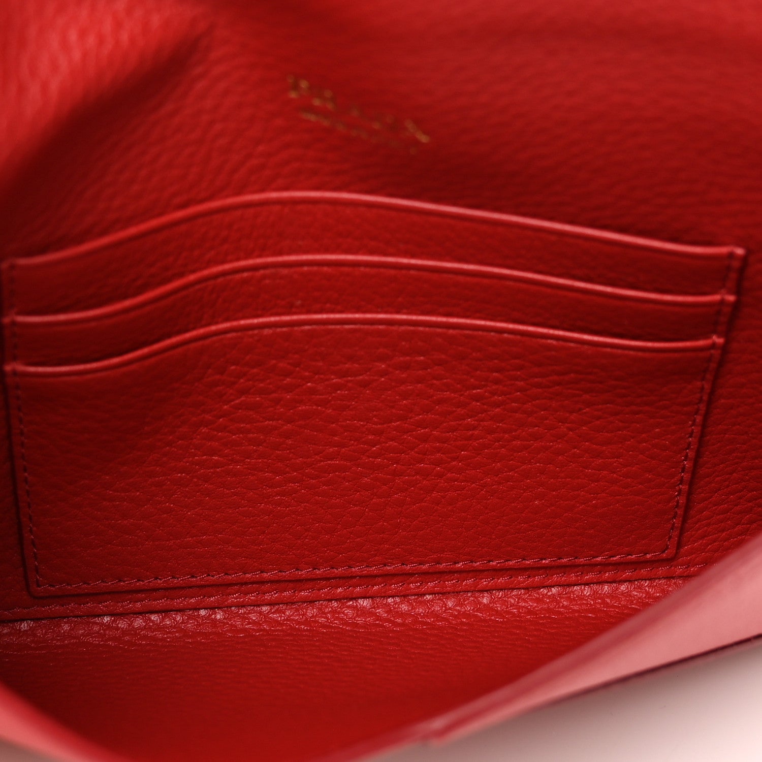 Prada Vitello Grain Envelope Wallet Rosso 5 of 10