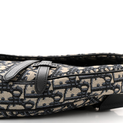 Christian Dior Oblique Mens Saddle Bag Blue 9 of 10
