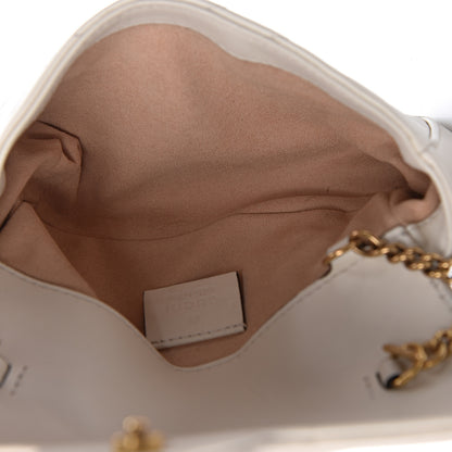 Gucci Calfskin Matelasse Super Mini GG Marmont Shoulder Bag White 5 of 12