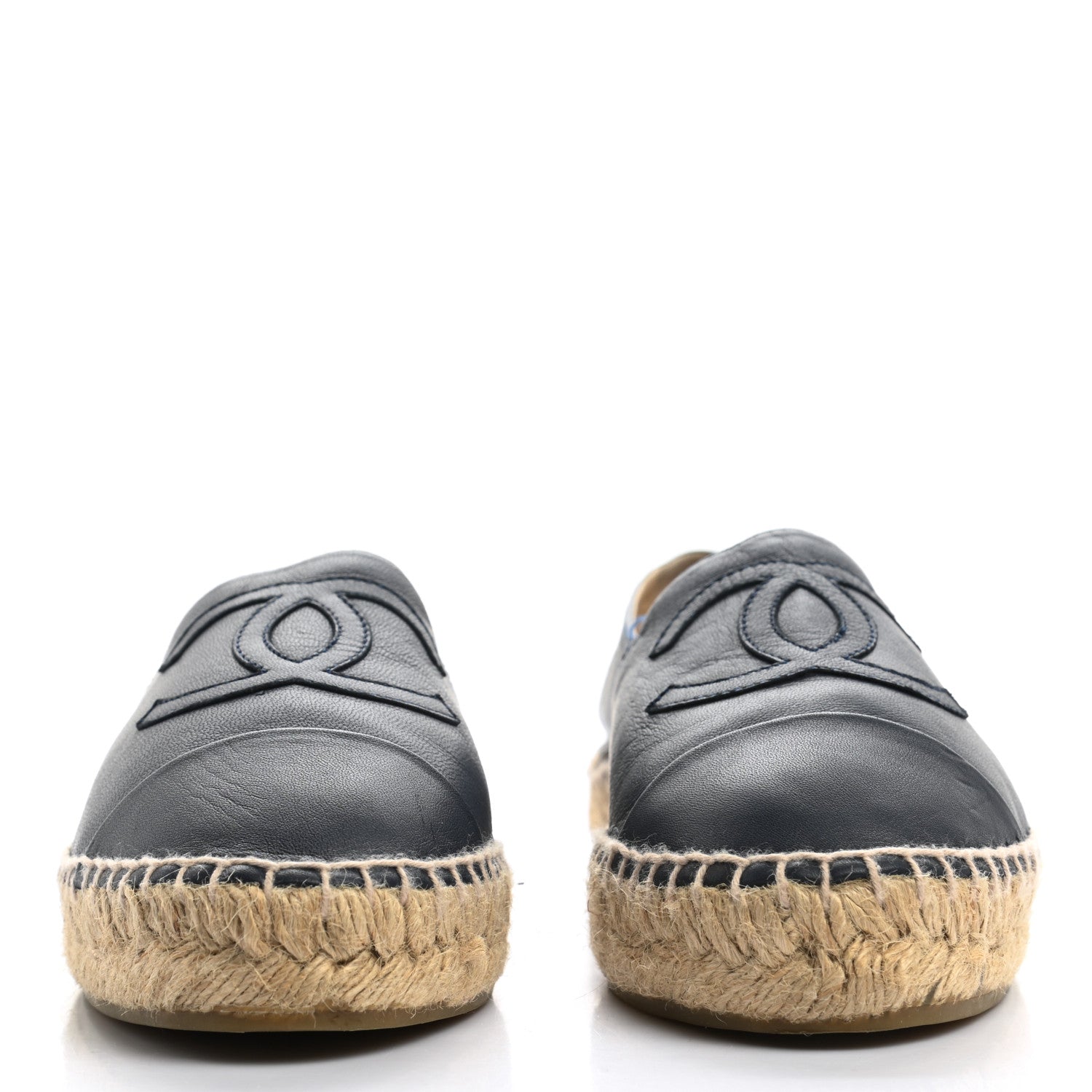 Chanel Lambskin CC Espadrilles 38 Navy 2 of 11