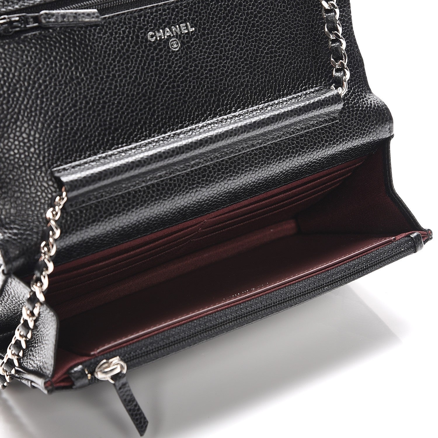 Chanel Caviar Quilted Wallet On Chain WOC Black 5 of 8