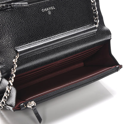 Chanel Caviar Quilted Wallet On Chain WOC Black 5 of 8