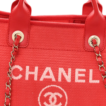 Chanel Mixed Fibers Small Deauville Tote Red 9 of 12