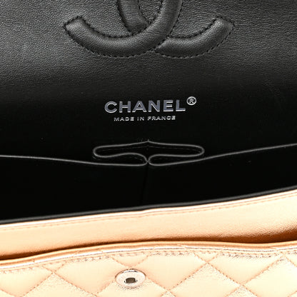 Chanel Metallic Lambskin Quilted Medium Double Flap Gold Black 6 of 11