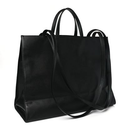 Telfar Vegan Leather Large Shopping Bag Black 3 of 8
