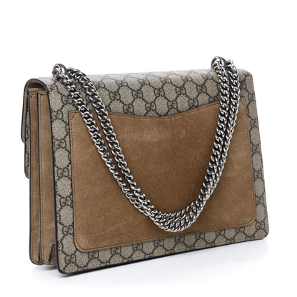 Gucci GG Supreme Monogram Medium Dionysus Shoulder Bag Taupe 3 of 10