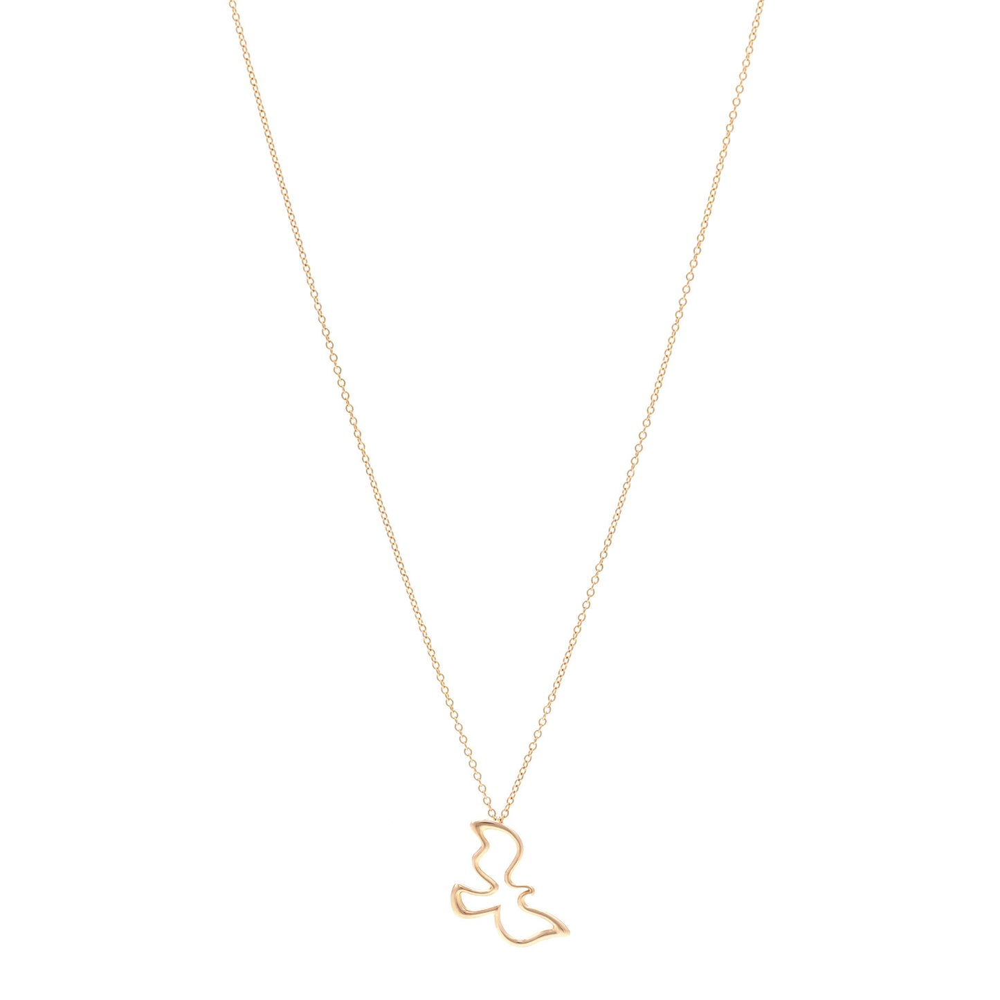 18K Rose Gold Paloma Picasso Dove Pendant Necklace
