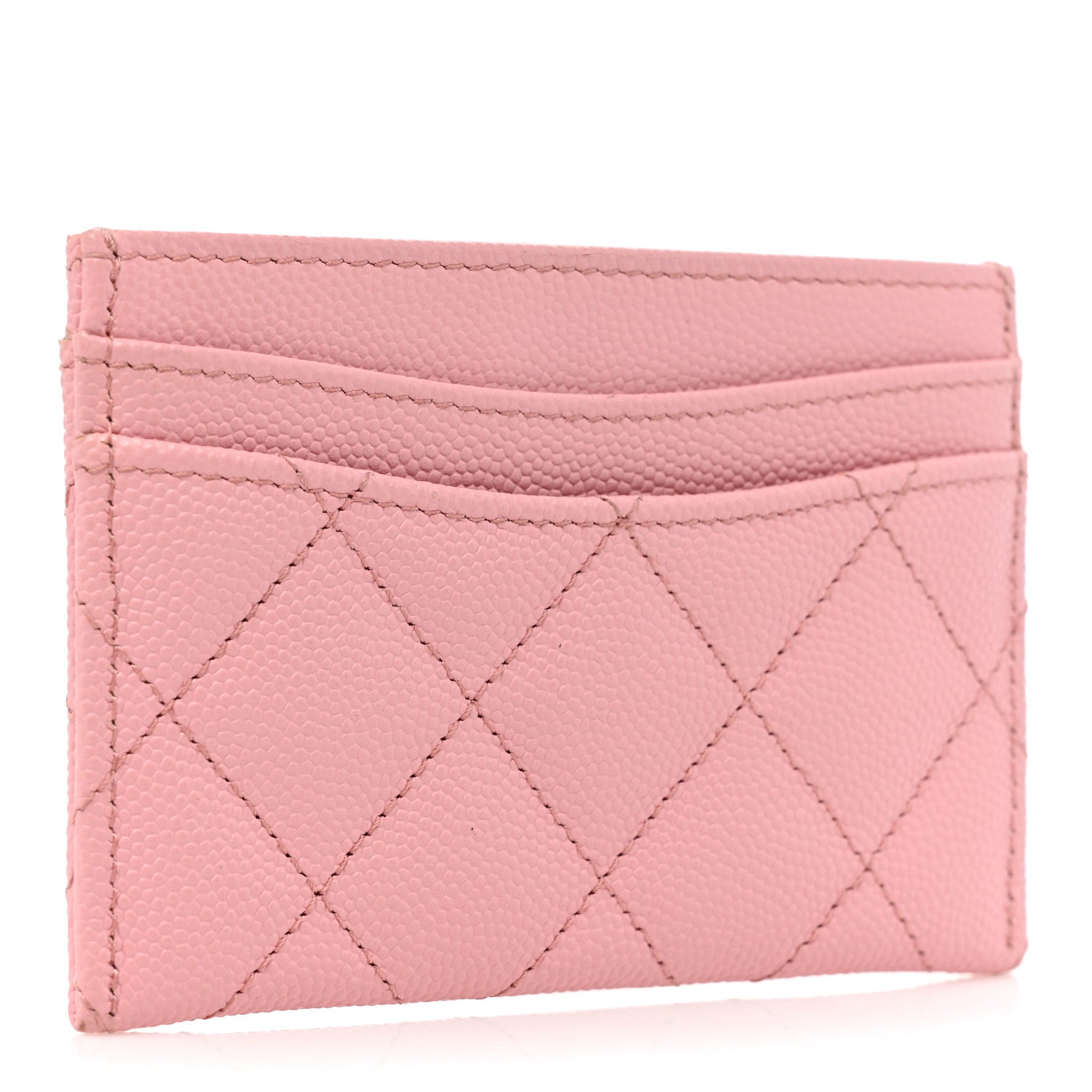 Chanel Caviar Quilted Card Holder Pink 3 of 13