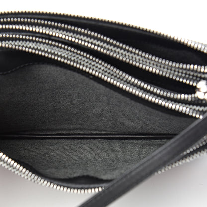 Celine Cotton Canvas Large Trio Crossbody Bag Black White 6 of 11