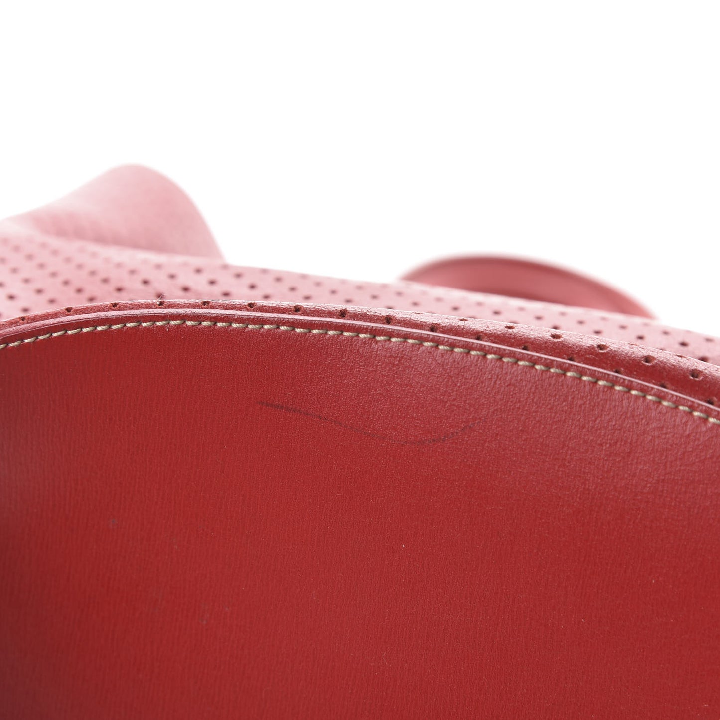 Vitello Drive Perforated Perforated Tote Fuoco
