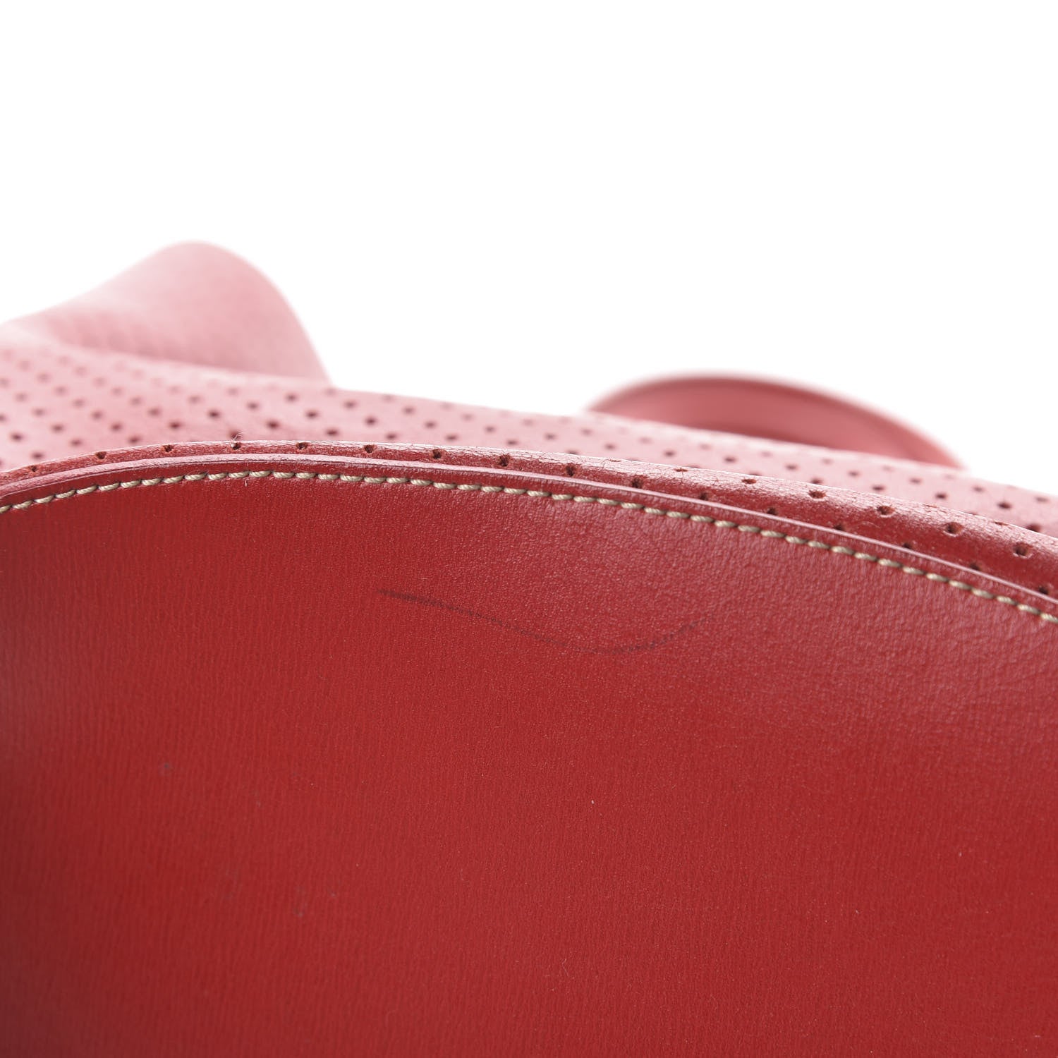 Prada Vitello Drive Perforated Perforated Tote Fuoco 11 of 11