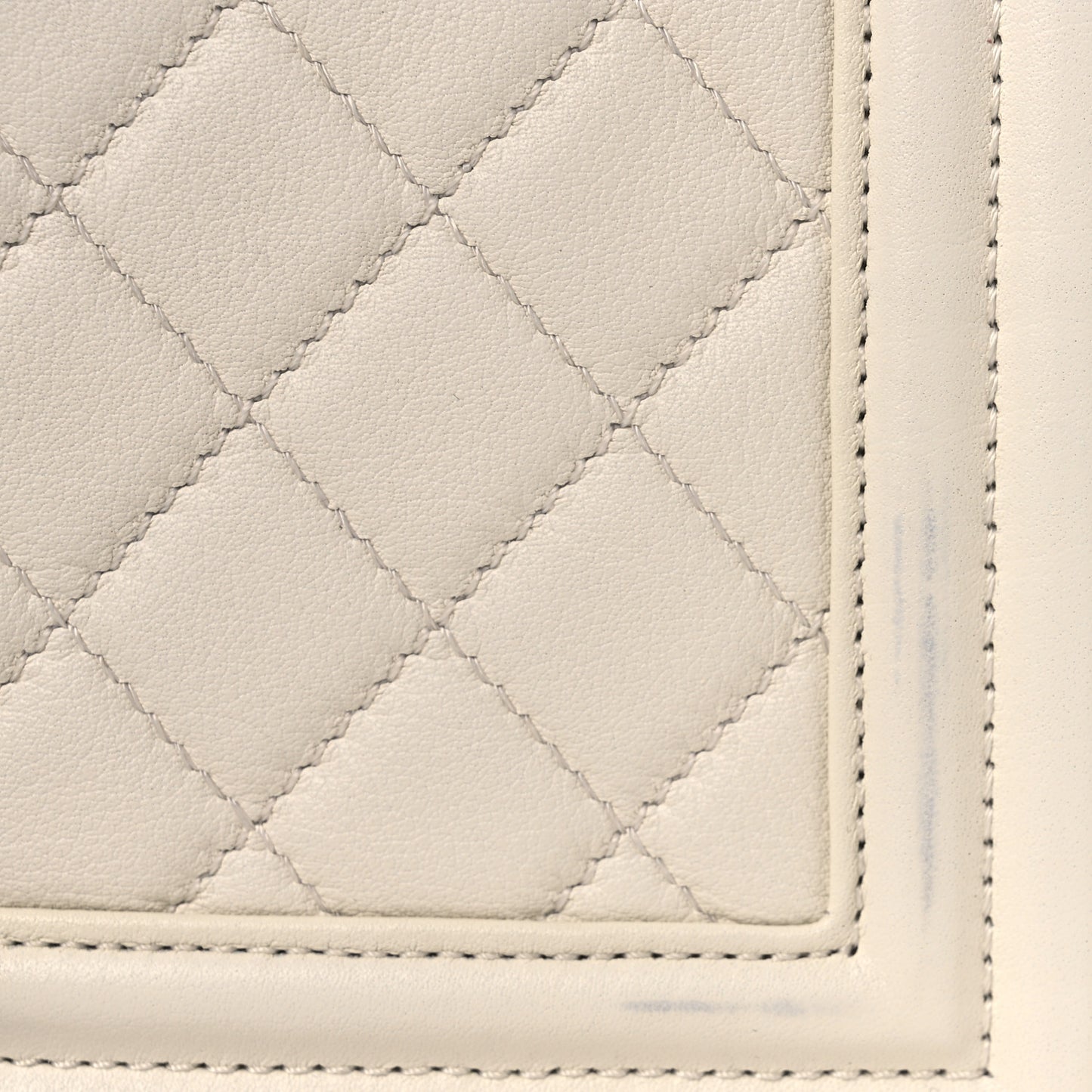 Calfskin Quilted Medium Boy Flap White