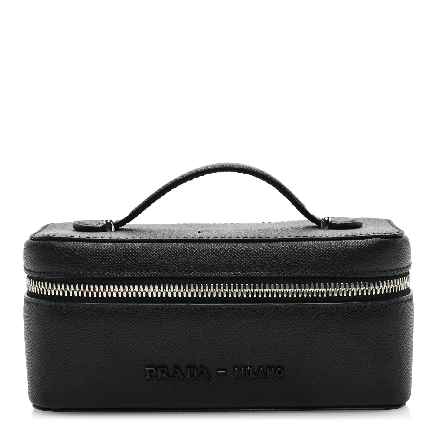 Saffiano Beauty Small Pouch Black
