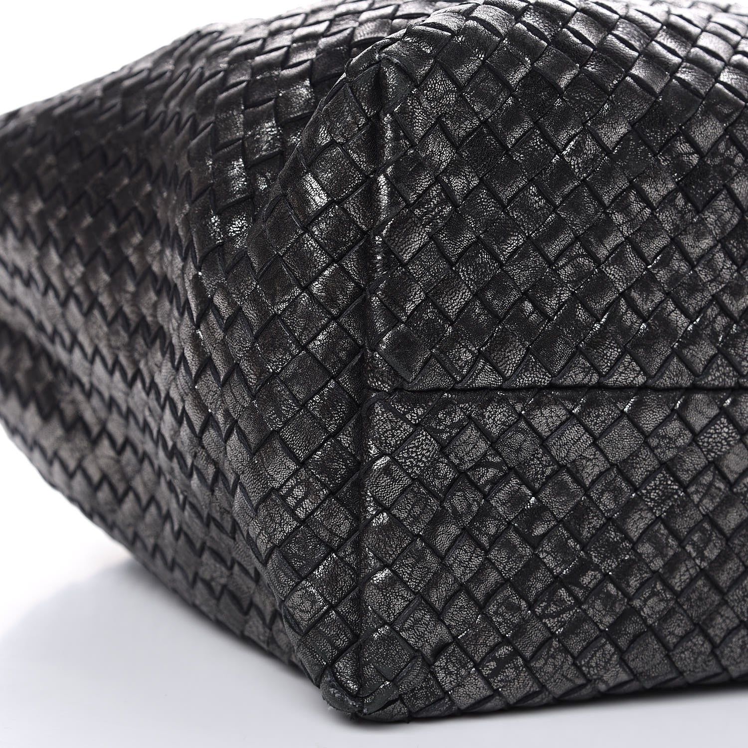 Bottega Veneta Metallic Nappa Intrecciato Medium Moon Cabat 8 of 9