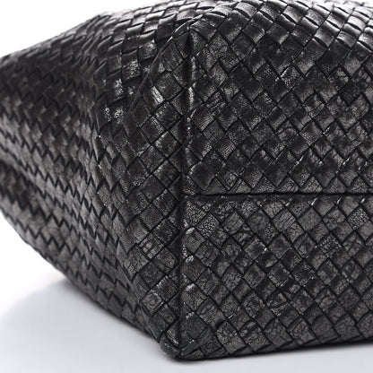 Bottega Veneta Metallic Nappa Intrecciato Medium Moon Cabat 8 of 9