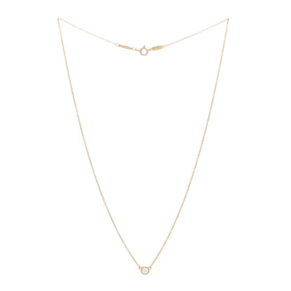Tiffany 18K Yellow Gold Diamond .17ct Elsa Peretti Diamonds by the Yard Pendant Necklace 4 of 5