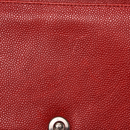Chanel Caviar Quilted Medium Boy Flap Dark Red 13 of 15