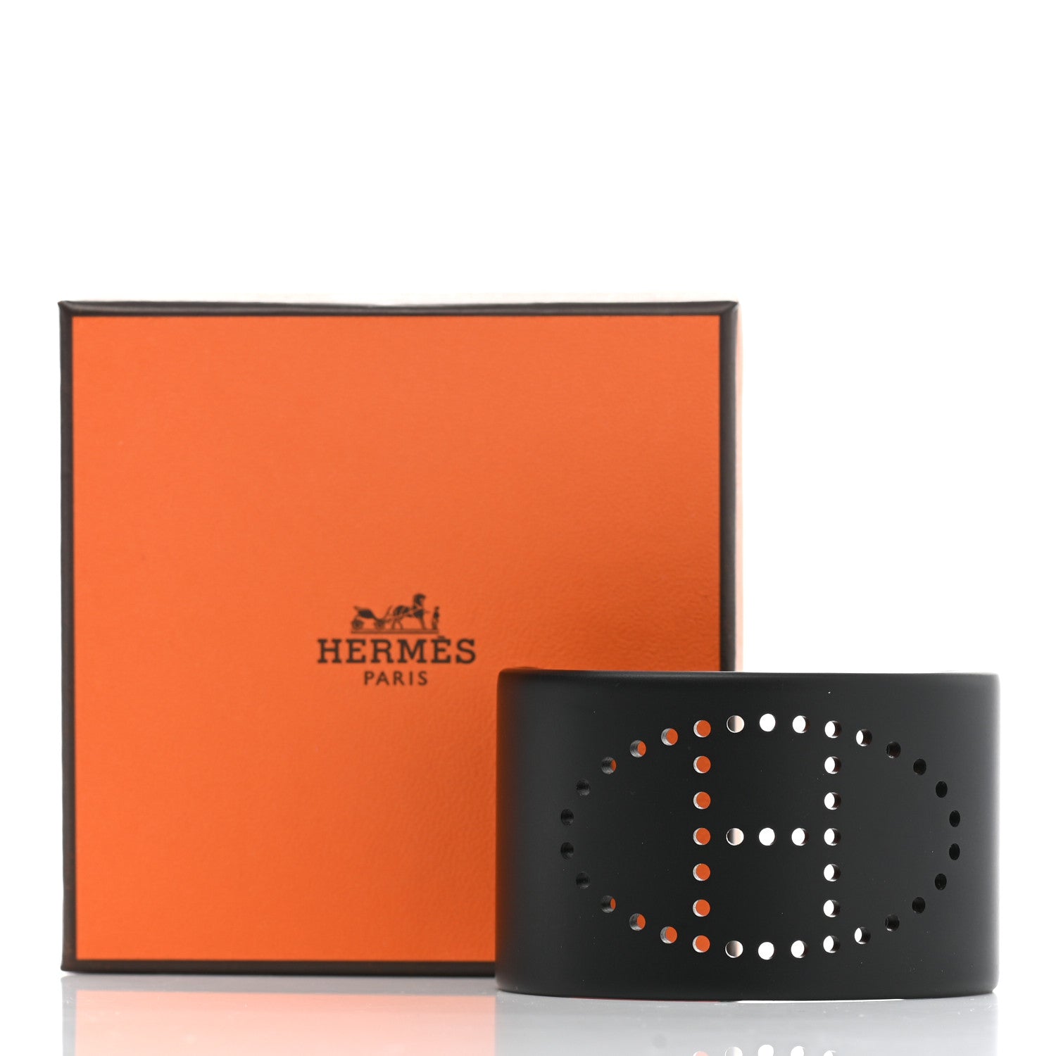 Hermes Aluminium Evelyne Sunset Cuff Bracelet T3 Black 5 of 5