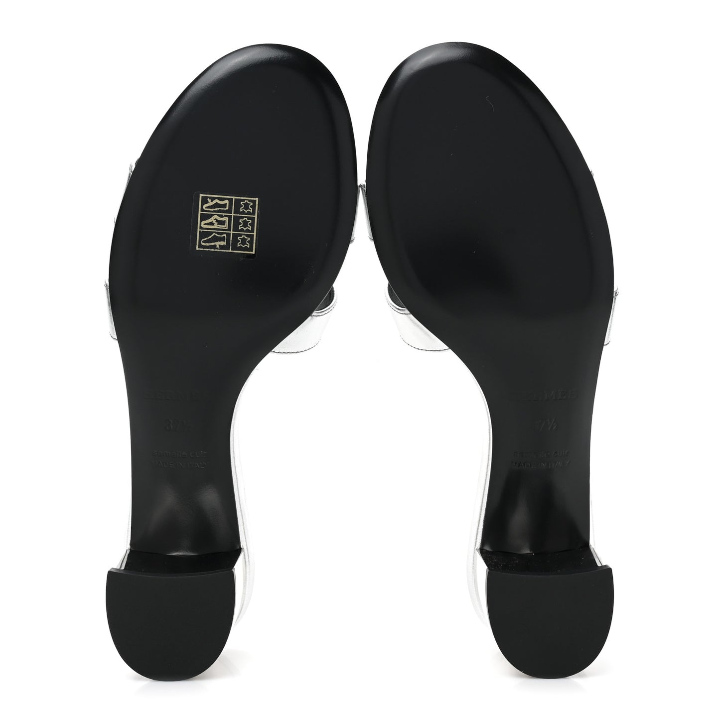 Metallic Nappa Oasis Sandals 37.5 Gris Argente