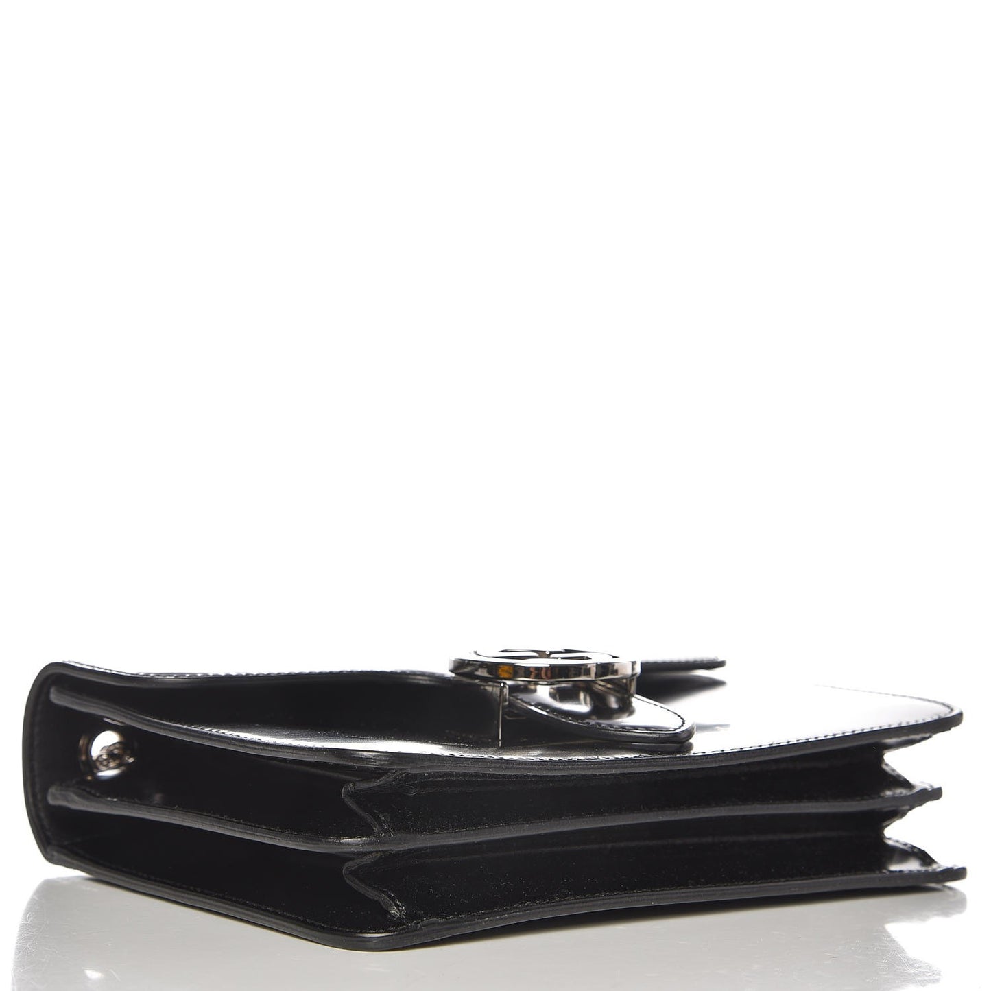 Shade Lux Calfskin Small Interlocking G Shoulder Bag Black