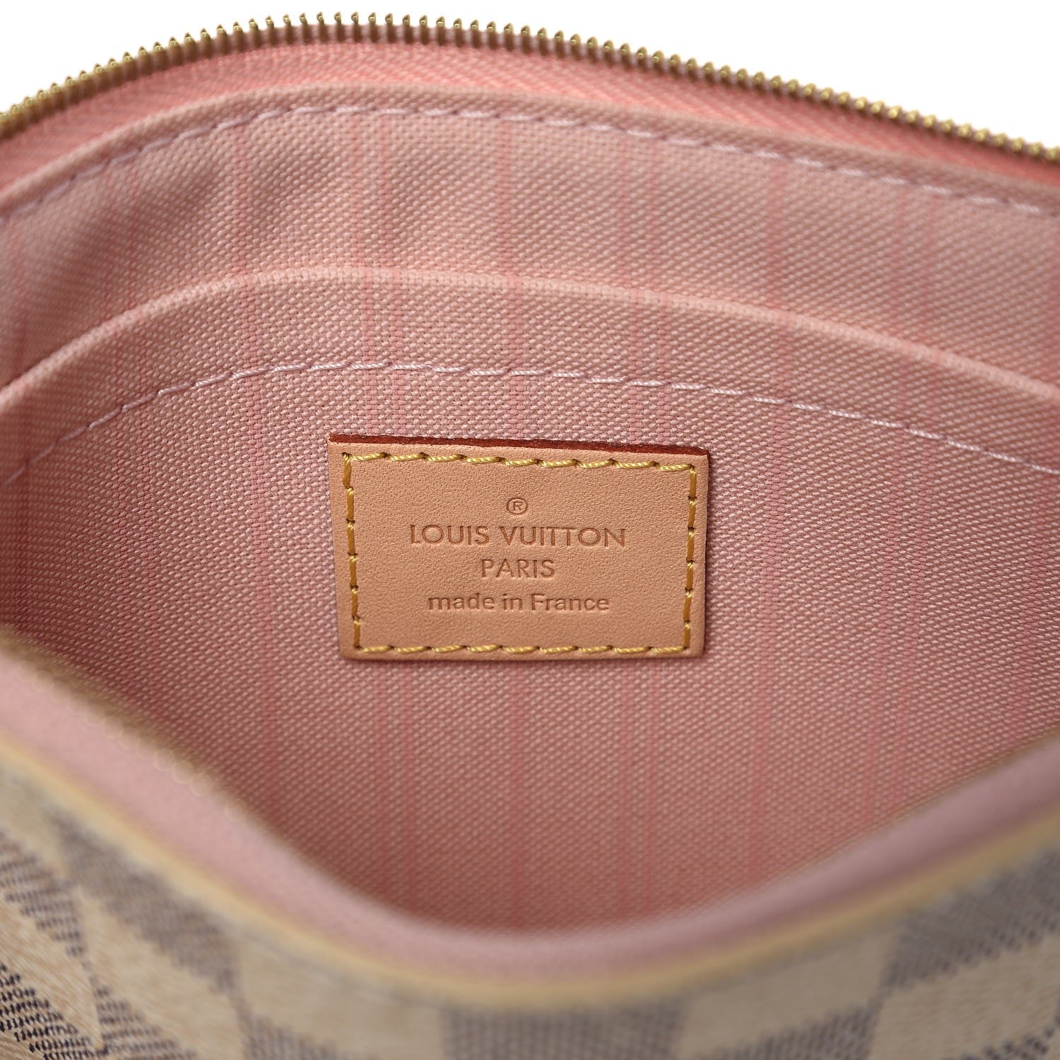 Louis Vuitton Damier Azur Neverfull MM GM Pochette Rose Ballerine 7 of 7
