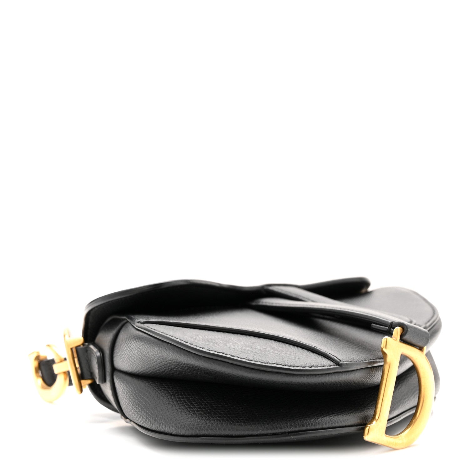 Christian Dior Grained Calfskin Mini Saddle Bag Black 4 of 11