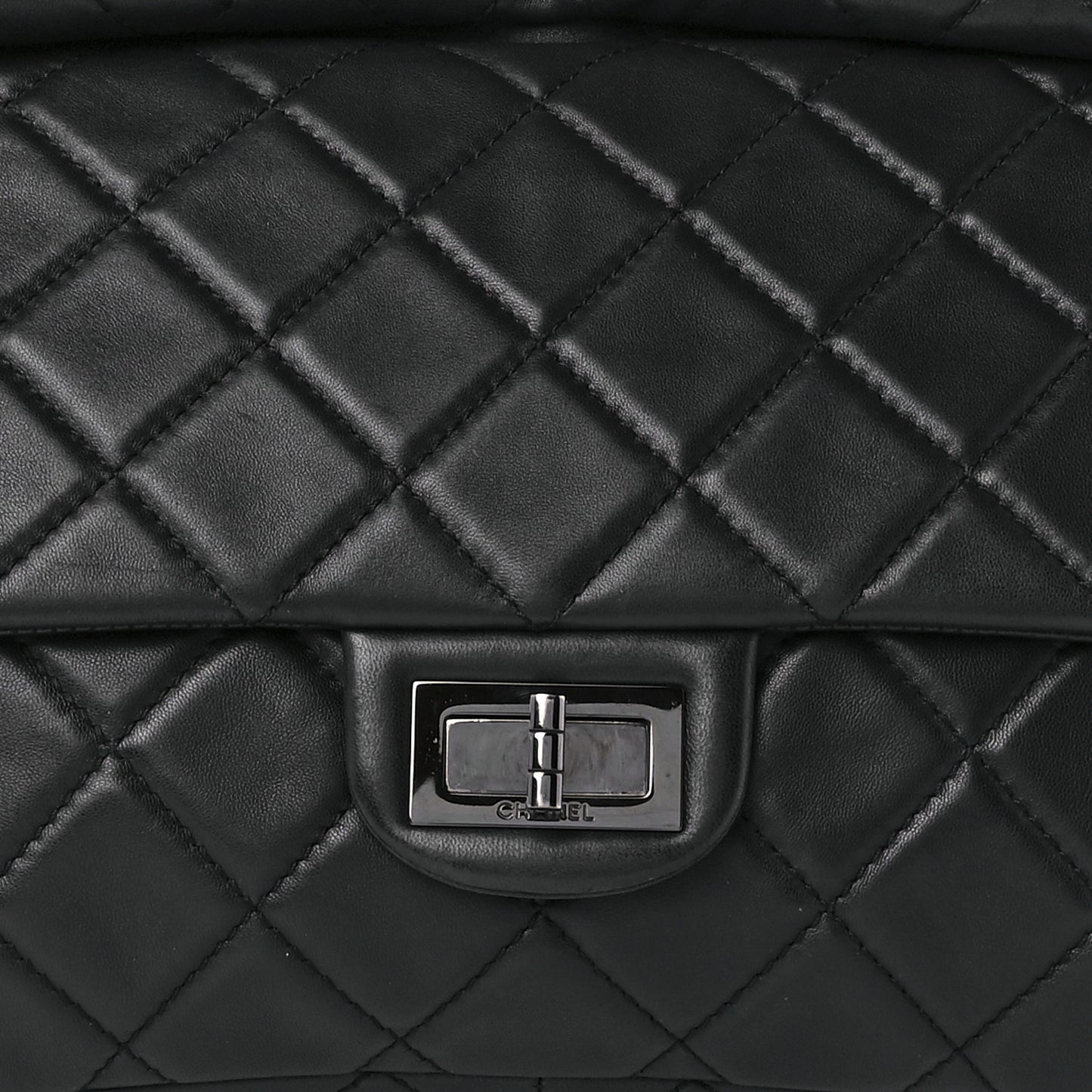 Lambskin Quilted Jumbo Roll 2.55 Reissue Clutch Black