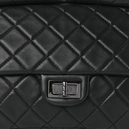 Chanel Lambskin Quilted Jumbo Roll 2.55 Reissue Clutch Black 7 of 10