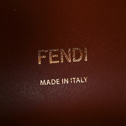 Fendi Vitello Liberty Glossy Lambskin F is Fendi Perforated Kan U Shoulder Bag White Ice Rust Maya 7 of 9