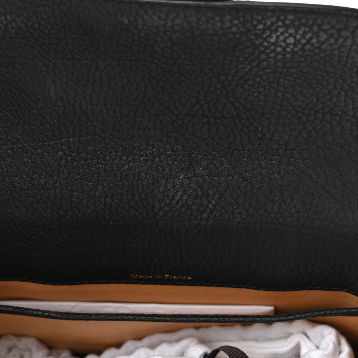 Crispy Calfskin Tribal Stitch Mini Brillant Satchel Black Bronze