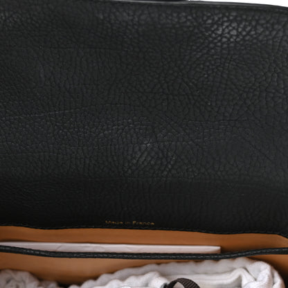 Delvaux Crispy Calfskin Tribal Stitch Mini Brillant Satchel Black Bronze 15 of 19