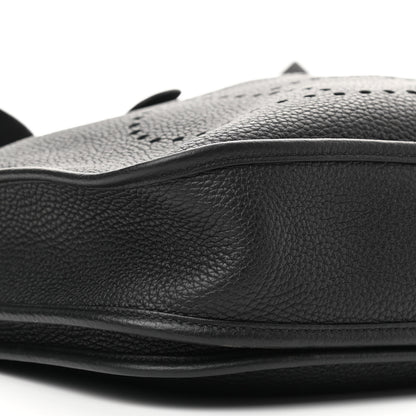 Hermes Taurillon Clemence Evelyne III PM Black 9 of 10