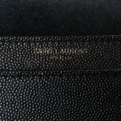 Saint Laurent Grain De Poudre Monogram Cassandra Clasp Bag Black 8 of 12