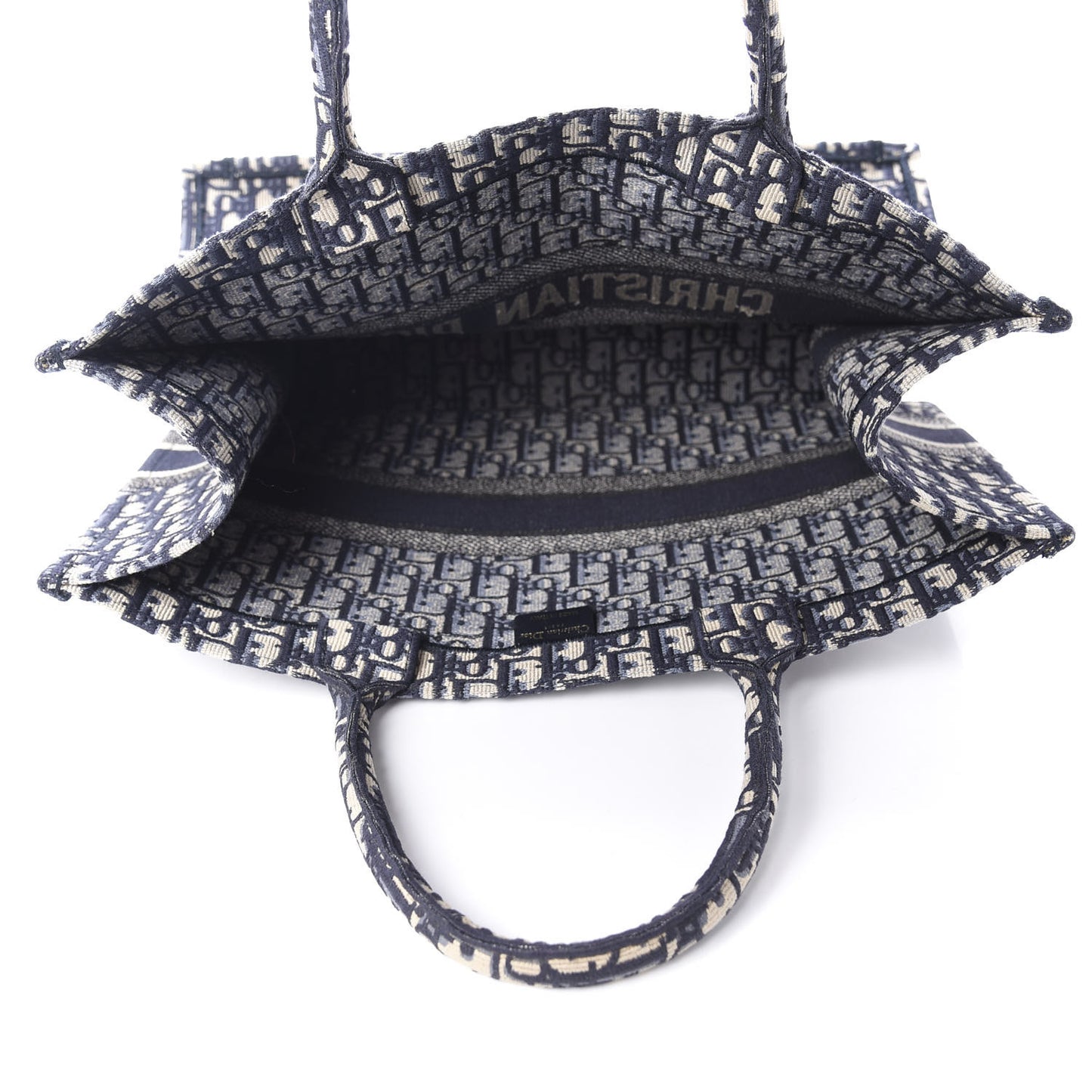 Oblique Book Tote Blue Multicolor