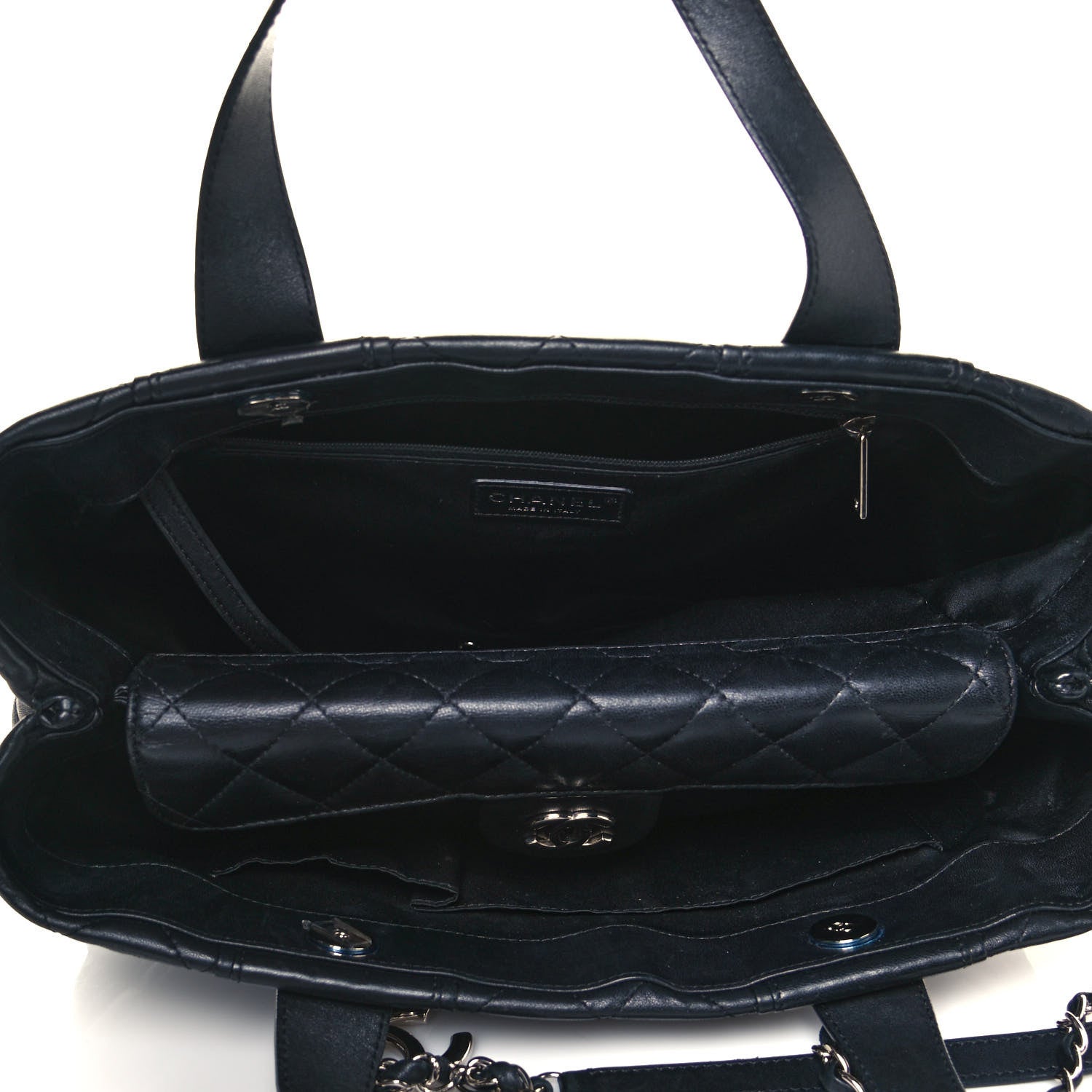 Chanel Lambskin Quilted Daily Shopping Tote Black 4 of 15