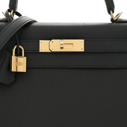 Hermes Epsom Kelly Sellier 28 Black 8 of 14
