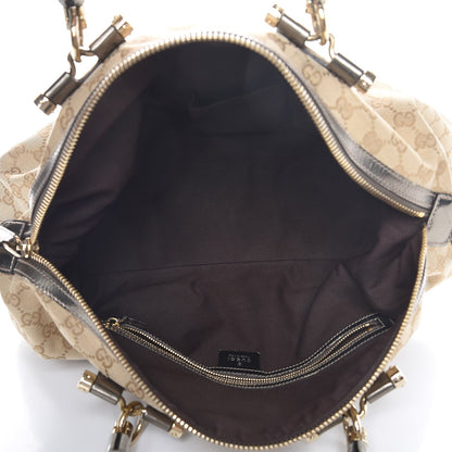 Gucci Monogram Pop Bamboo Top Handle Tote Pewter 5 of 7