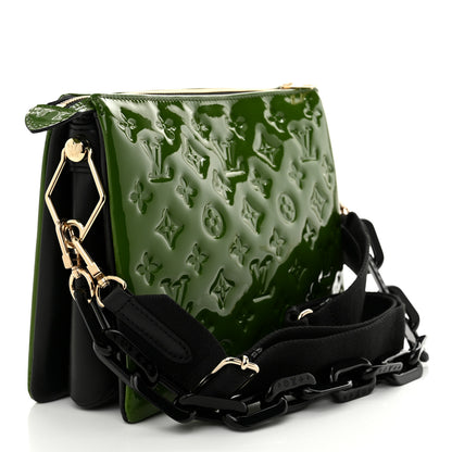 Louis Vuitton Patent Embossed Monogram Coussin PM Green Black 3 of 10