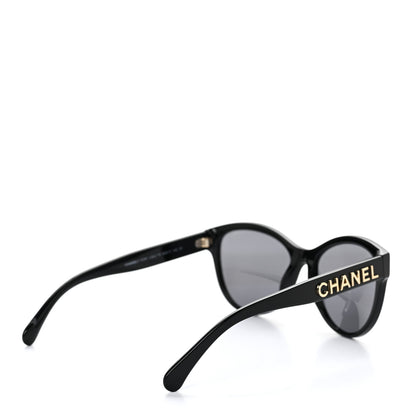 Chanel Acetate Pantos Logo Sunglasses 5458 Black 4 of 8