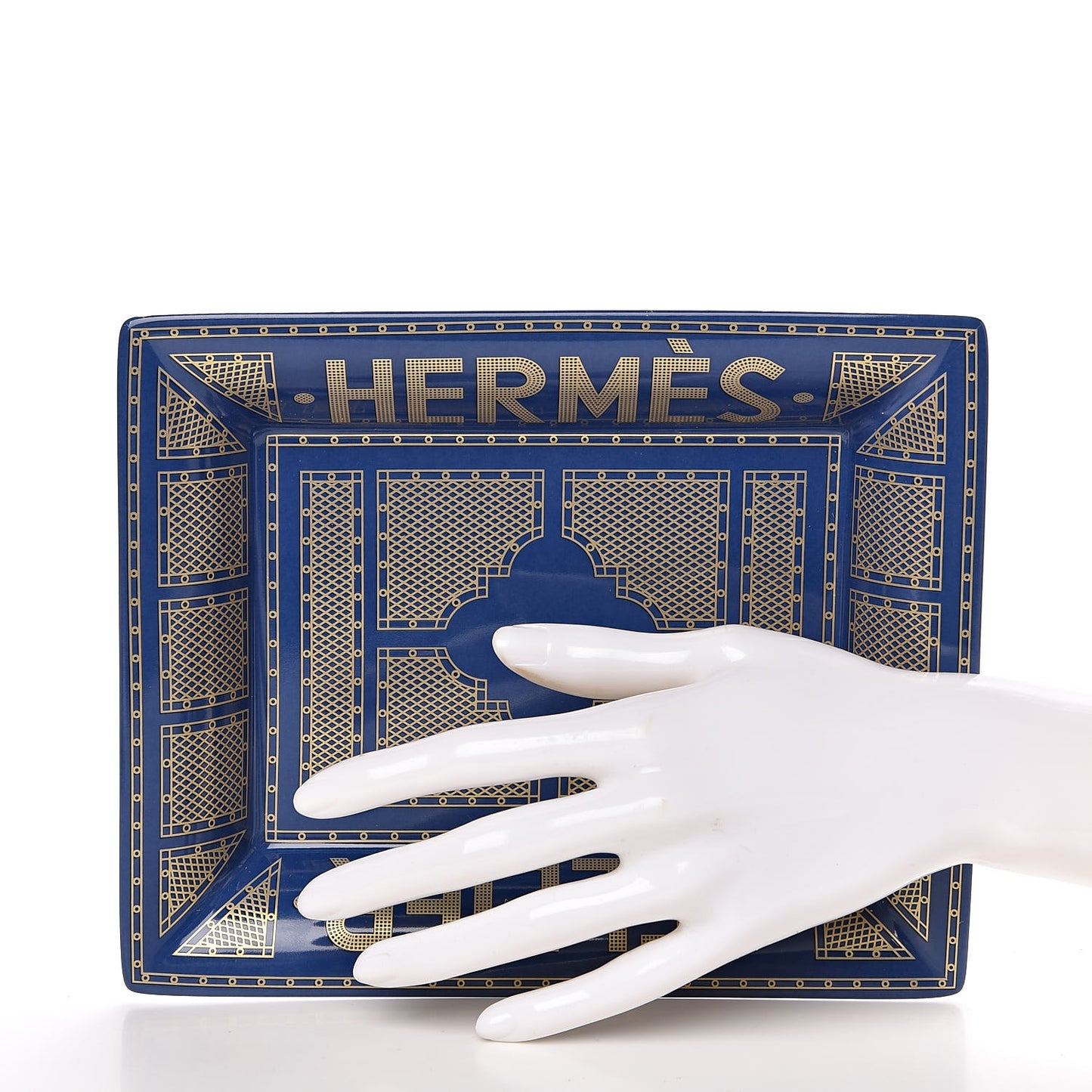 Porcelain Sellier Change Tray Bleu Roi