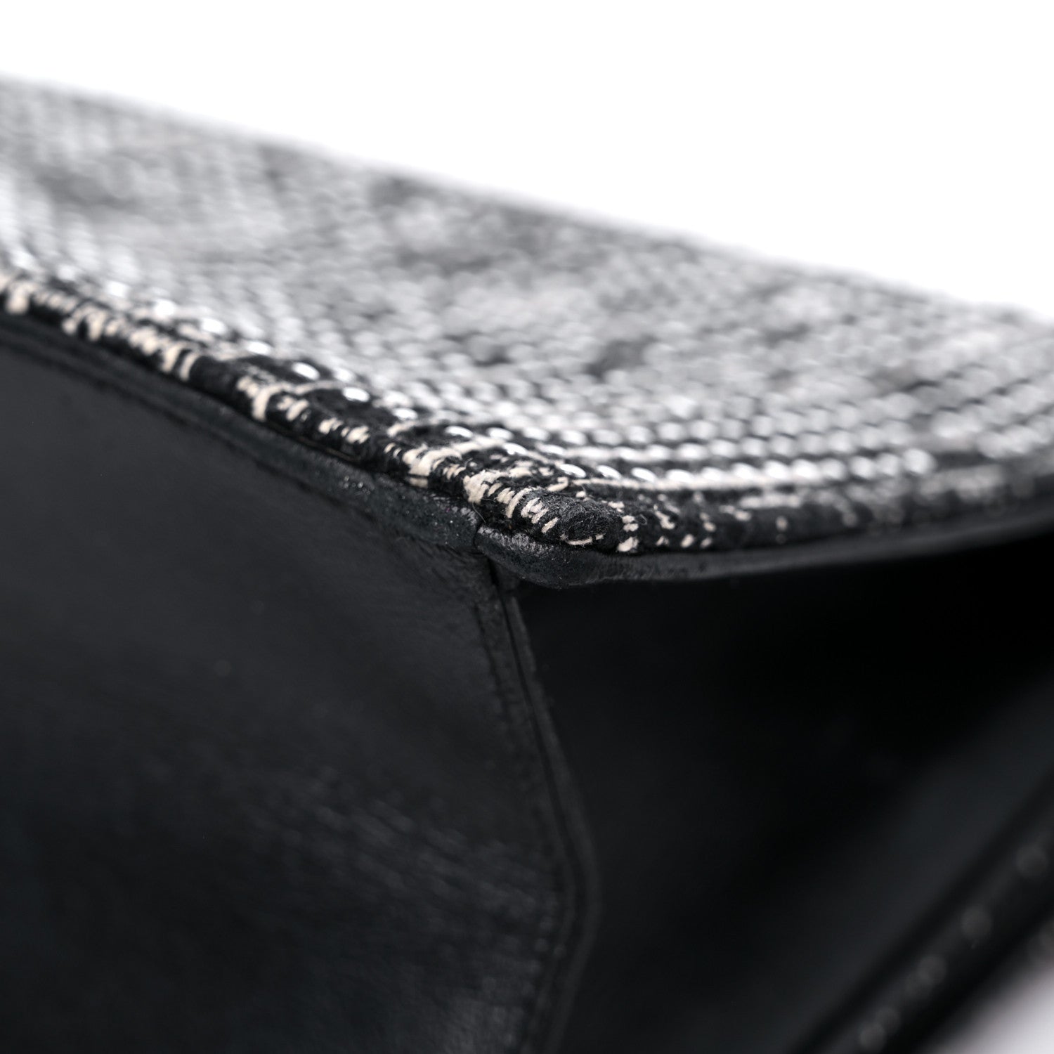Christian Dior Tweed Embellished Diorama Flap Bag Black White 10 of 23