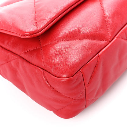 Chanel Goatskin Quilted Medium Chanel 19 Flap Red 9 of 10