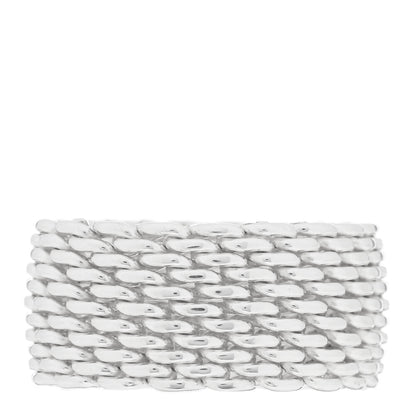 Tiffany Sterling Silver Somerset Mesh Ring 51 5.75 1 of 3