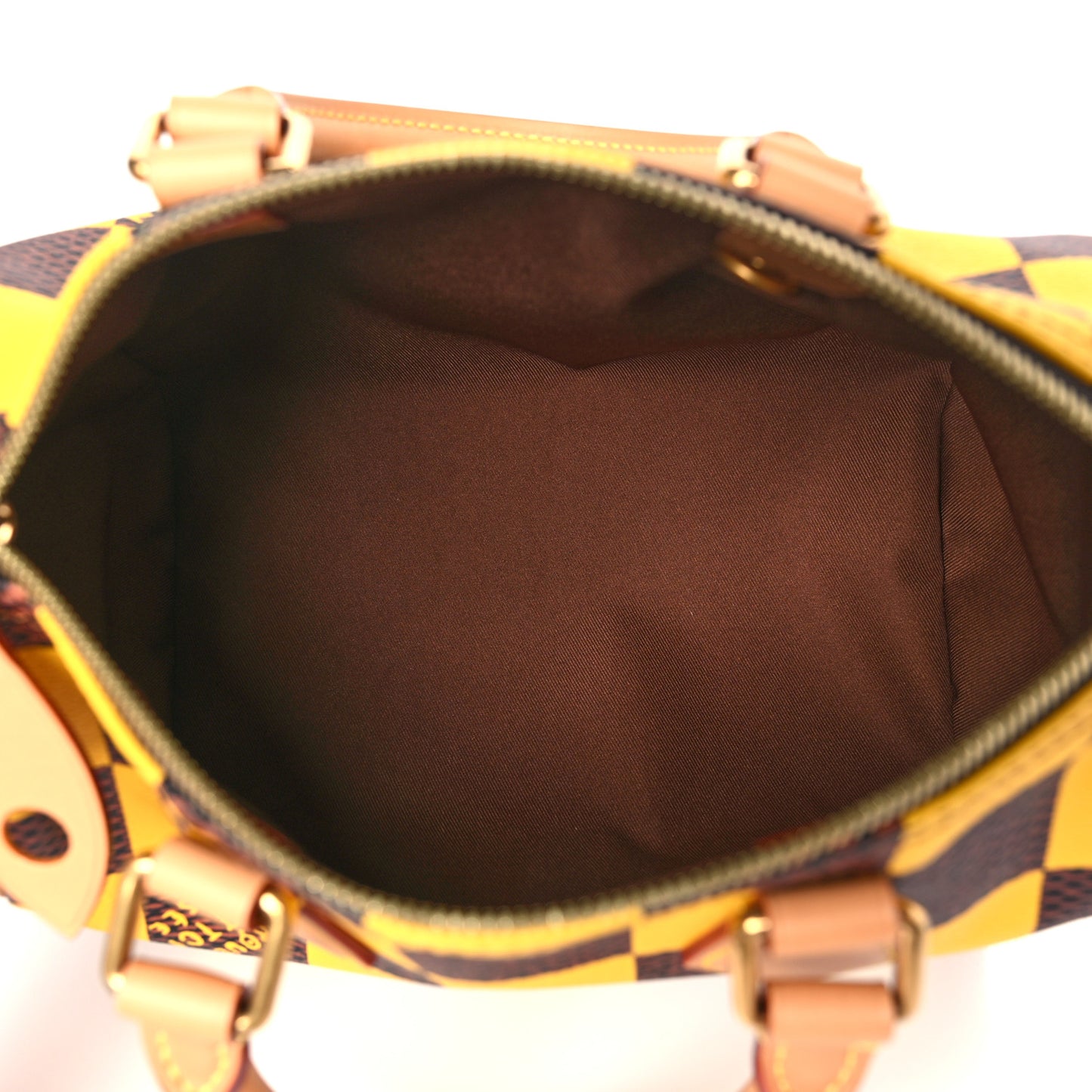 Damier Pop Speedy Bandouliere 25 Jaune Mat