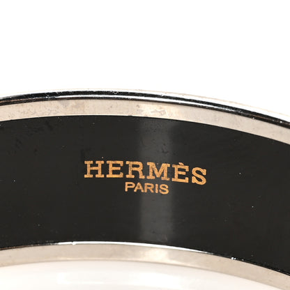 Hermes Enamel Printed Torana Elephants Wide Bracelet 62 4 of 5