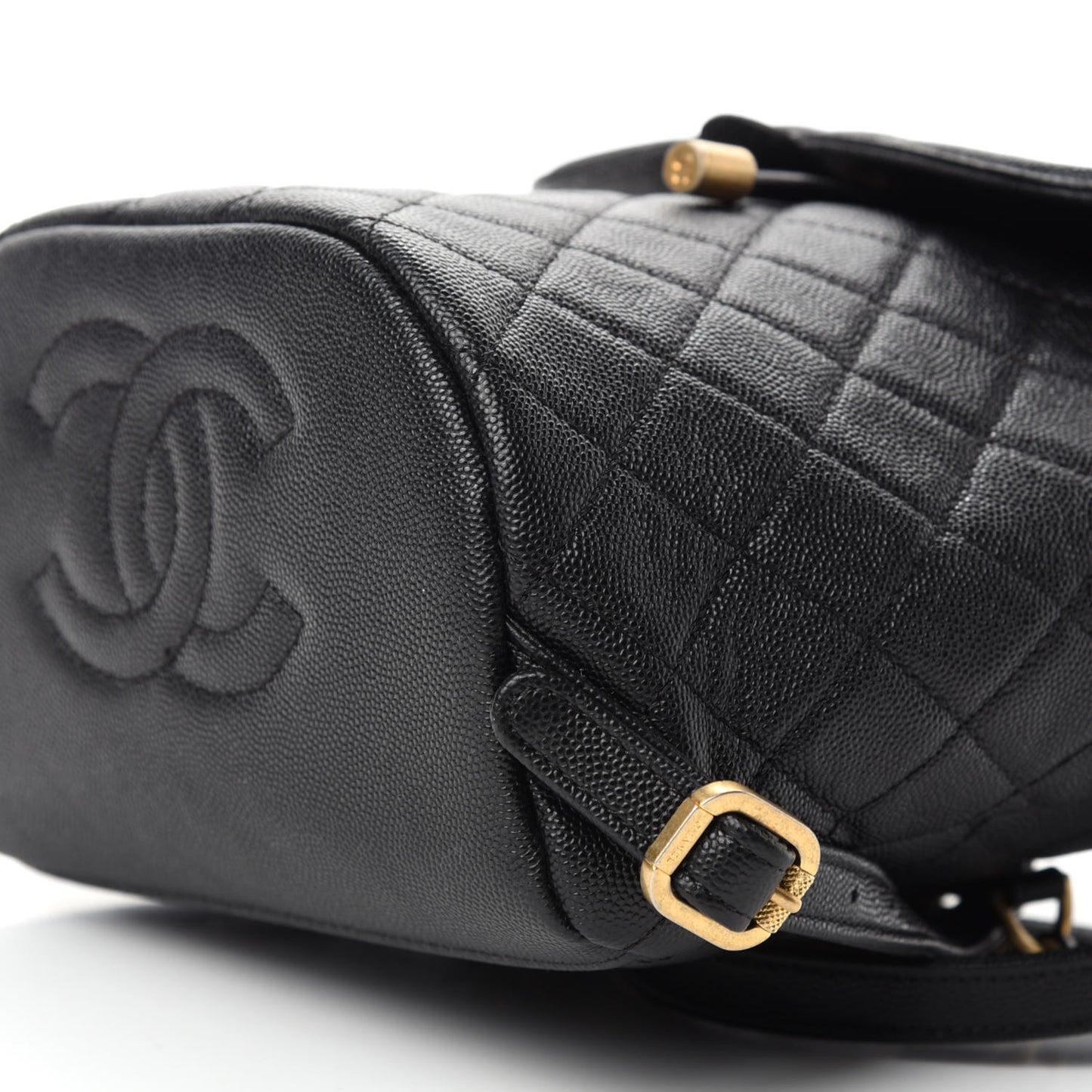 Caviar Quilted Small Filigree Backpack Black
